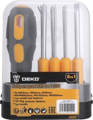 Набор отверток DEKO SS01 8 в 1 [065-0570]