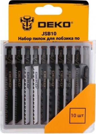 Набор пилок DEKO JSB10 по дереву 10 шт [063-4348]