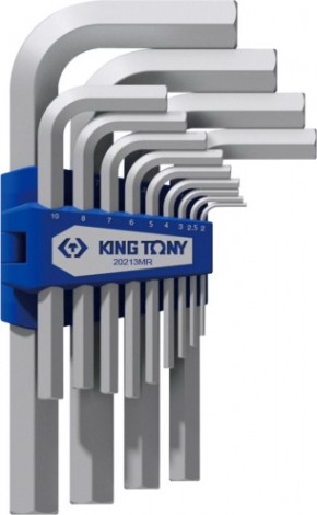 Набор шестигранников KING TONY 20213MR короткие