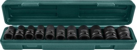 Набор ударных головок 1/2" JONNESWAY S03A4111S 10-24 мм, 11 предметов [047183]