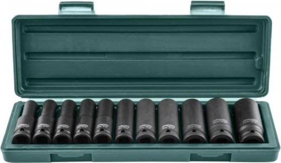 Набор ударных головок 1/2" JONNESWAY S03AD4111S 1/2"DR, 10-24 мм, 11 предметов [047193]