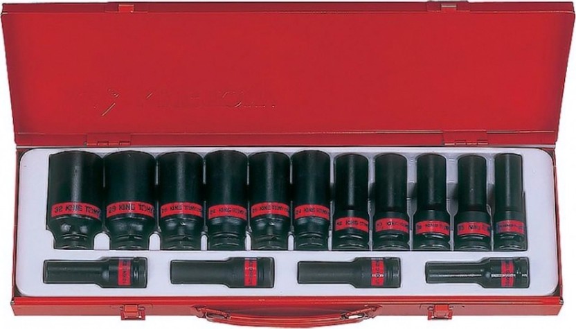 Набор ударных головок 1/2" KING TONY 4416SP 1/2", 15 предметов