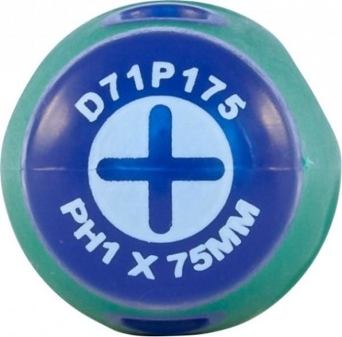 Отвертка крестовая JONNESWAY D71P175 ANTI-SLIP GRIP, PH1 х 75 мм [049950]