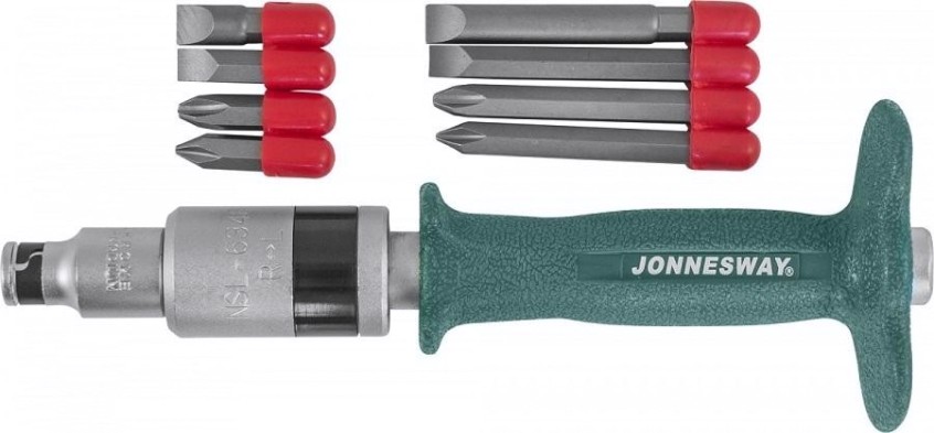 Отвертка ударная JONNESWAY AG010139 8,10 (36,80 мм) PH#2,3 (36,80 мм), 5 предметов [048345]