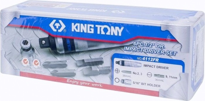Отвертка ударная KING TONY 4112FR 5/16", 6 предметов