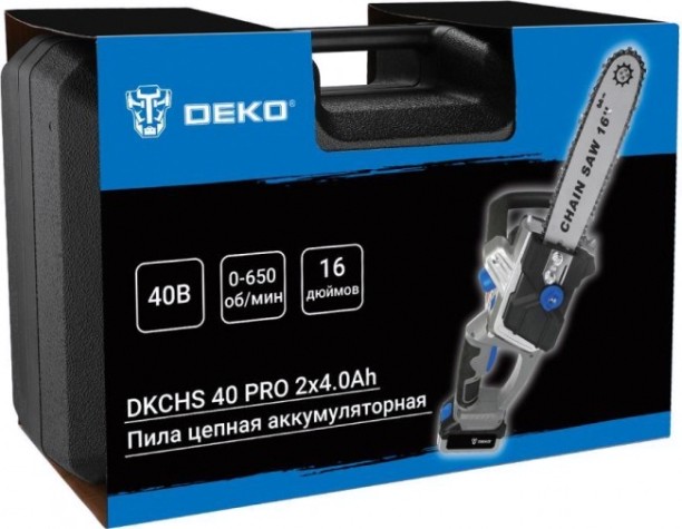 Пила цепная аккумуляторная DEKO DKCHS 40 PRO [063-4357]