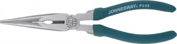 Плоскогубцы JONNESWAY P068 Пассатижи утконосы 8" [047120]
