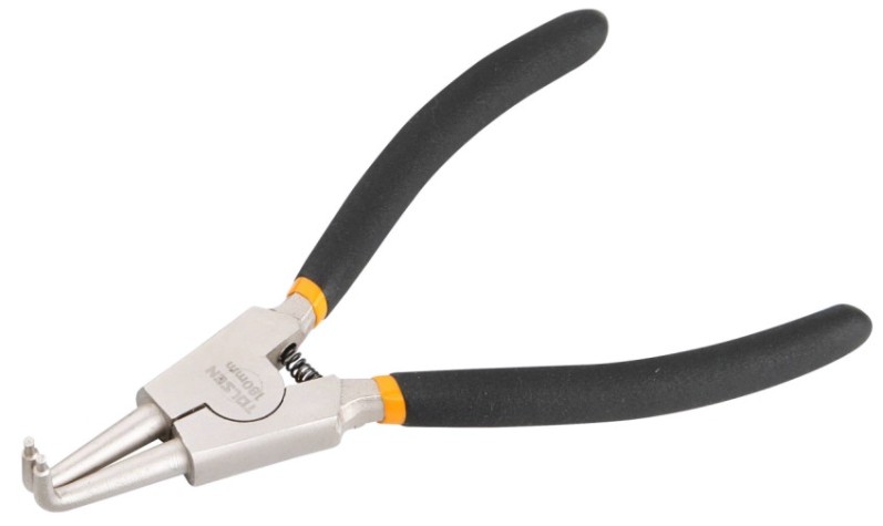 Съемник стопорных колец tolsen TT10092s 180 мм, загнутые, разжатие