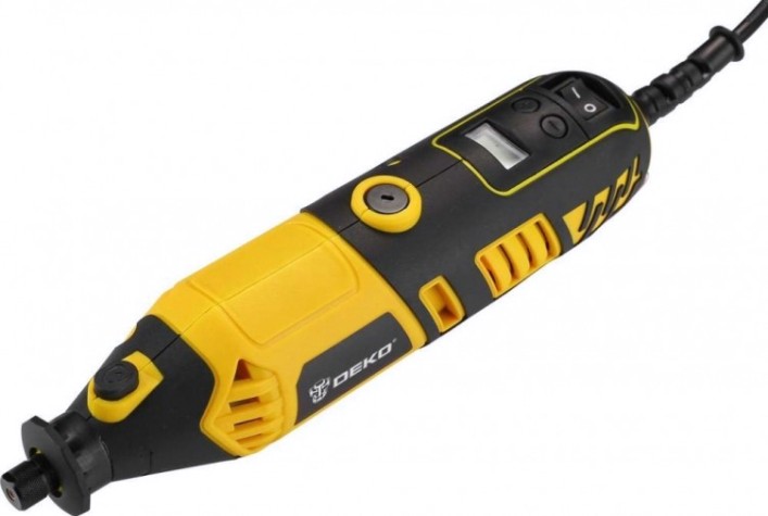 Шлифмашина прямая сетевая DEKO DKRT350E-LCD 43 tools + case (063-1413) [063-1413]