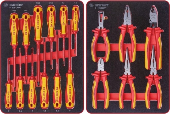 Тележка инструментальная KING TONY HIGH VOLTAGE 117 пр., красная [934-117MRVE]