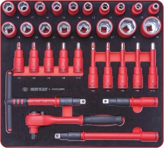 Тележка инструментальная KING TONY HIGH VOLTAGE 117 пр., красная [934-117MRVE]