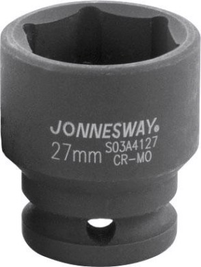 Ударная головка шестигранная с посадкой 1/2" JONNESWAY S03A4127 27 мм [047837]
