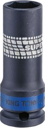 Ударная головка шестигранная с посадкой 1/2" KING TONY 441517М 17 мм глубокая, сверхтонкая [441517M]