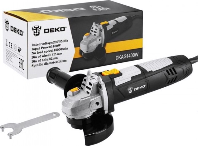 Угловая шлифмашина сетевая DEKO DKAG1400W (063-2201) [063-2201]
