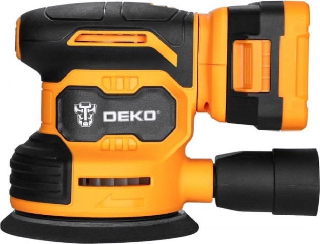 Виброшлифмашина эксцентриковая аккумуляторная DEKO DKCG20-125 20в, 1*2.0ач [063-4022]