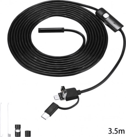 Видеоэндоскоп DEKO WEC-3.5 водонепроницаемый 3.5м (micro usb, usb, type-c) [065-0155]