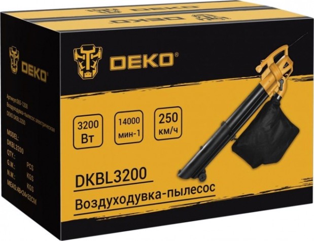 Воздуходувка-пылесос электрическая DEKO DKBL3200 [065-1208]